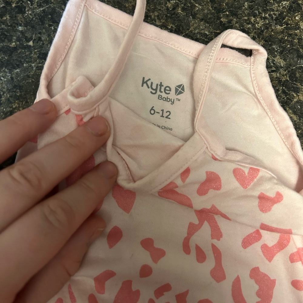 Kyte BABY Sakura Leopard Spaghetti Strap Bodysuit Onesie